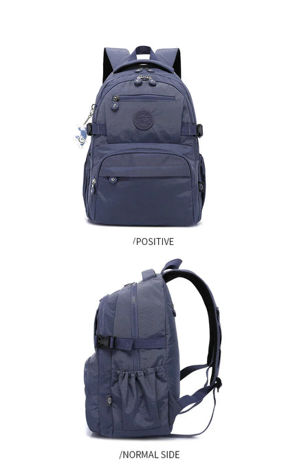 Large Nylon Waterproof Backpack Travel Rucksack for Women School Bags Mochilas Mujer Kids Girls 2026