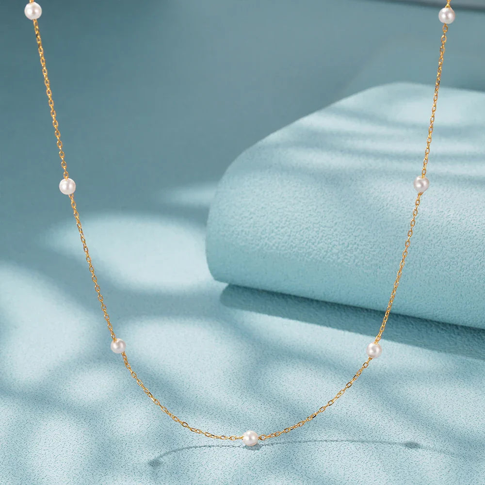925 Sterling Silver Necklaces Charms for Women Crystal Cross Clavicle Collar Chain Simple Choker Necklace Accessories Gift