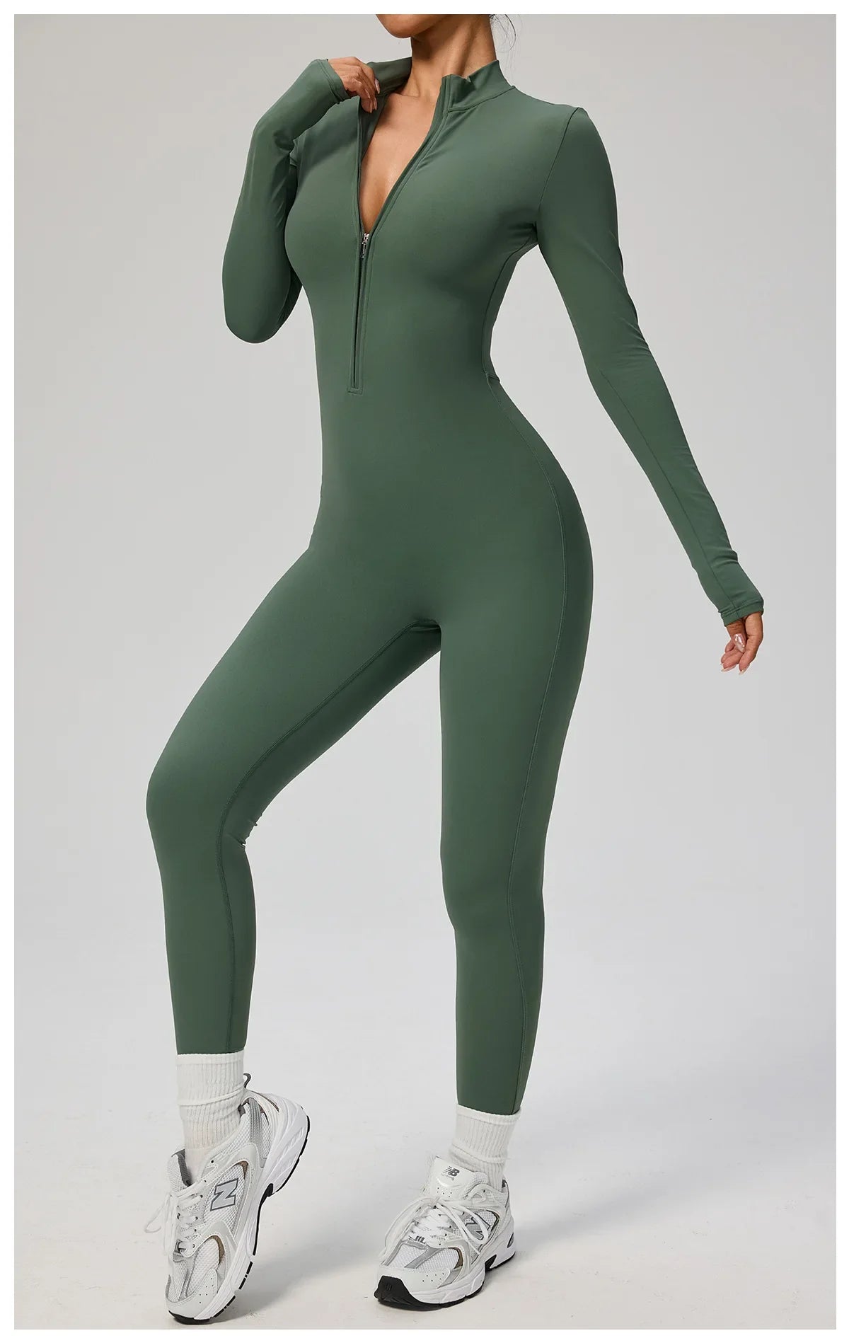 Zipper Jumpsuit Women Quick Dry Clothing Sportswear Woman Gym Yoga Sport Sets Spandex Nylon Workout Sets Women Tracksuit