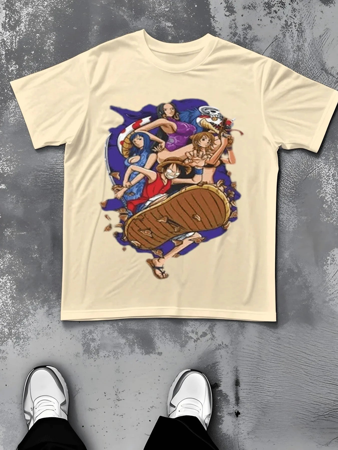Oversized One Piece Straw Hat Crew Anime T Shirt Men Summer Cotton Loose Streetwear Casual Short Sleeve Graphic Tee Y2k Clothes
