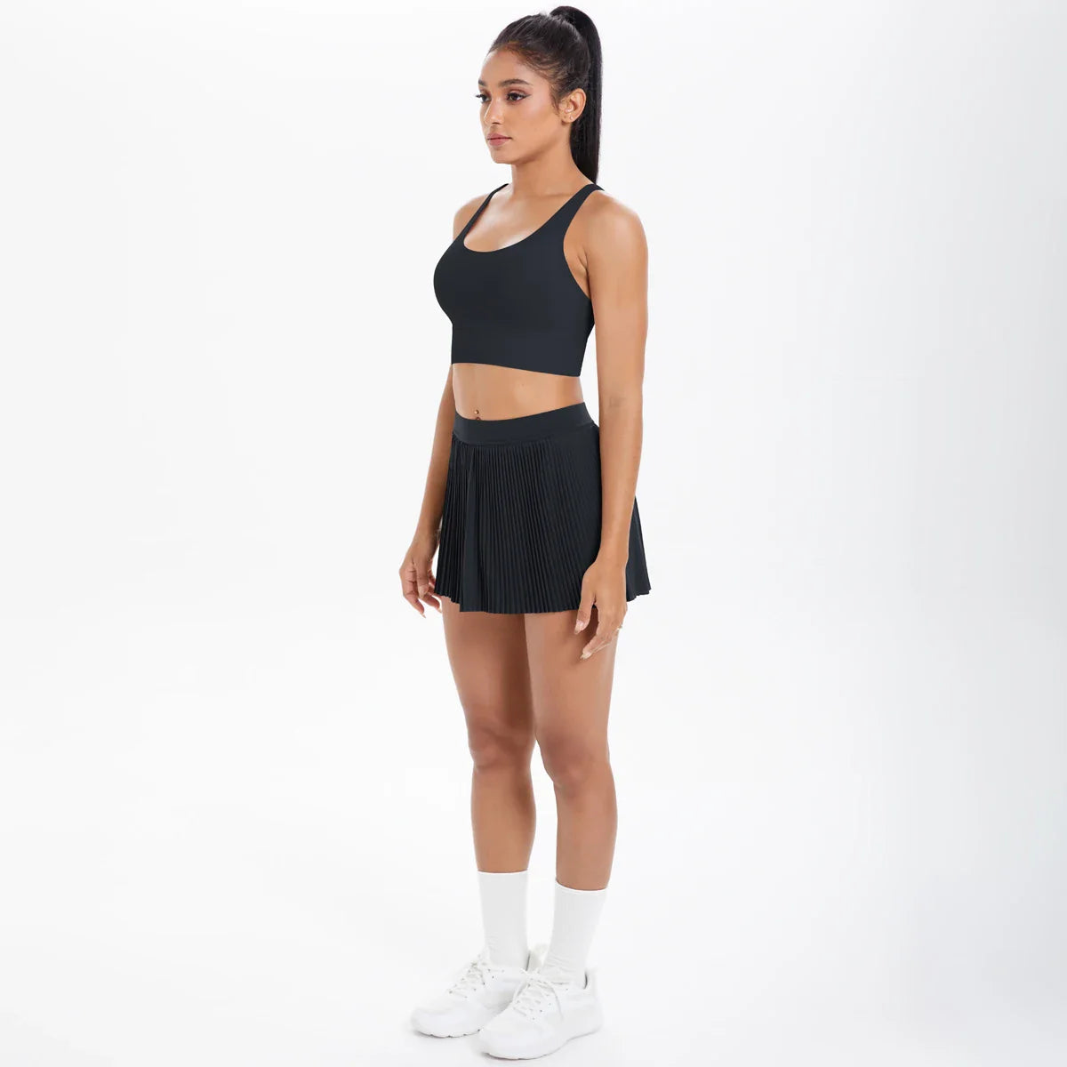 2pcs New Sexy Yoga Set Backless Cross Straps Sports Bra Fashion Breathable Culotte Yoga Shorts With Pocket Gym Women Sports Set