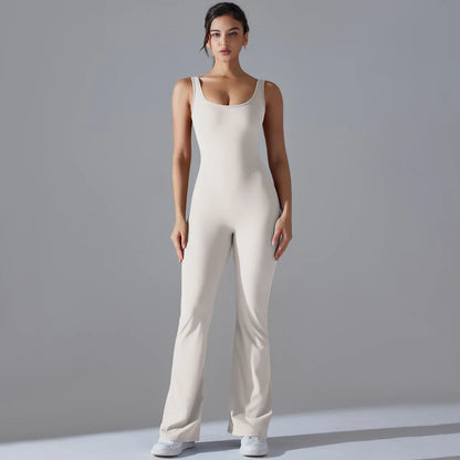Sexy Back V Jumpsuit Gym Set Women Training Yoga Suit Sportswear Women Sports Jumpsuit Fitness Rompers Stretch Workout Bodysuits