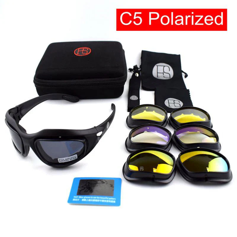 Shooting Glasses Motorcycle Hiking Polarized Sunglasses Tactical Airsoft Goggles