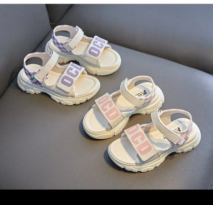 Girls Summer Fashion Sandals Kids Casual Outdoor Non Slip Lightweight Sandals Children's  Comfortable Design Cute Beach Shoes