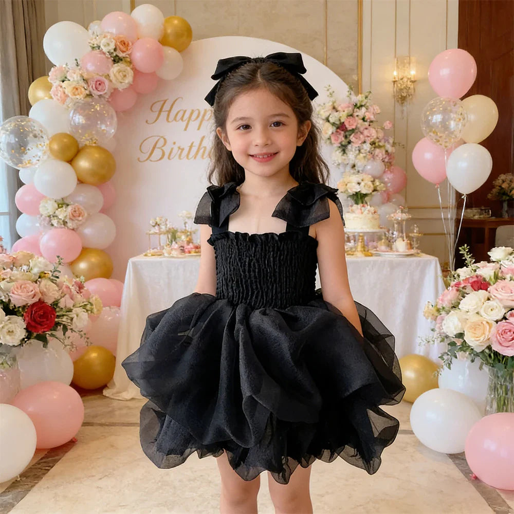 2026 New Sleeveless Summer Dress for Girls Puffy Tutu Dress Elegant Party Dresses Birthday Gift Gown Baby Girl Princess Dress