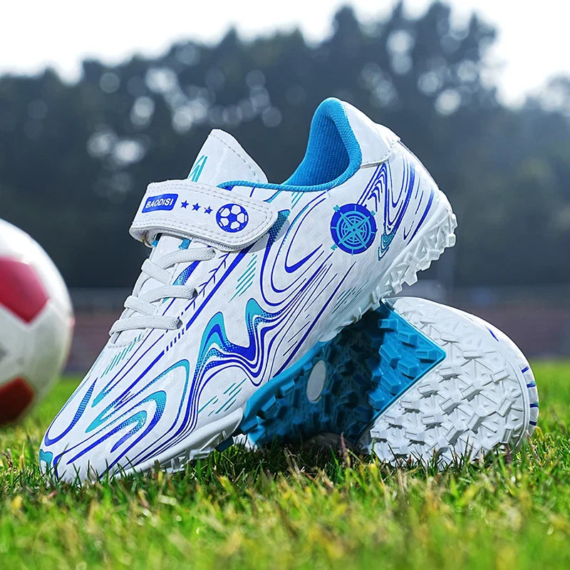 Kids Soccer Cleats Football Shoes Non Slip Breathable Lightweight Training Sneakers Boys Girls Children Football Match Boots
