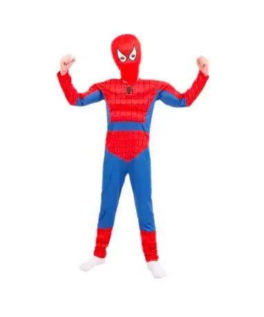 Peter Parker Muscle Costume Red Suit Halloween Cosplay Ultimate Movie Characters Party Christmas New Year Gift