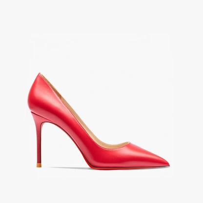 New Women's Red Shiny Bottom High Heels Luxury Pointed toe Pumps 12 cm Sexy Matte Party Wedding Shoes Elegant Woman Heeled Shoes