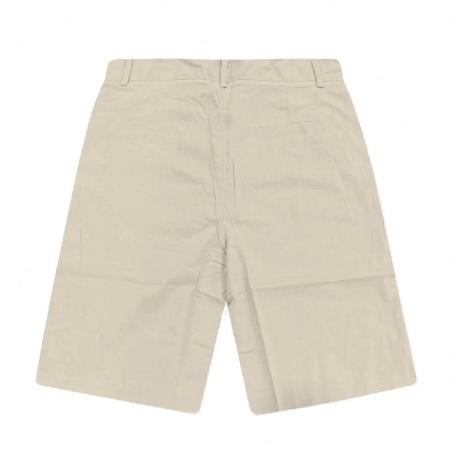 2025 Summer Cotton Linen Shorts for Men Solid Casual Button Pocket Beach Shorts Men's Comfortable Simple Vacation Leiture Pants