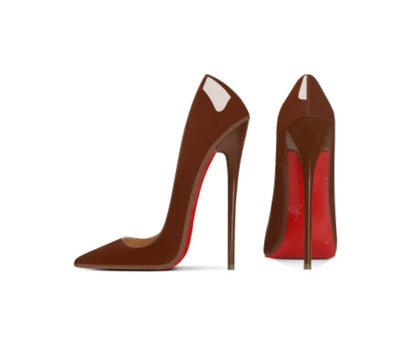 12cm pointed ultra-fine heel high heels sexy silver red powder lacquered leather plus size steel tube dance shoes