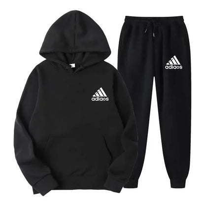 New hoodie set for both men and women, autumn and winter hooded, loose, fashionable, casual and sports pullover