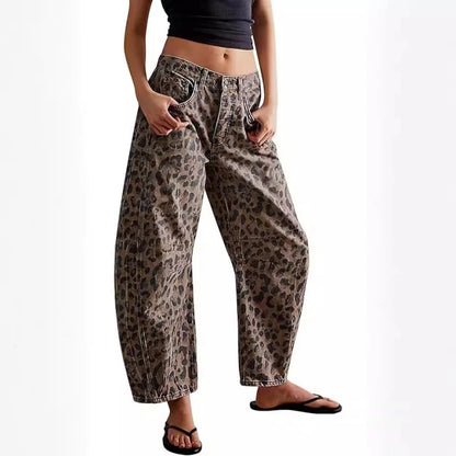 Casual Loose Mid-waist Cylindrical Women's Jeans