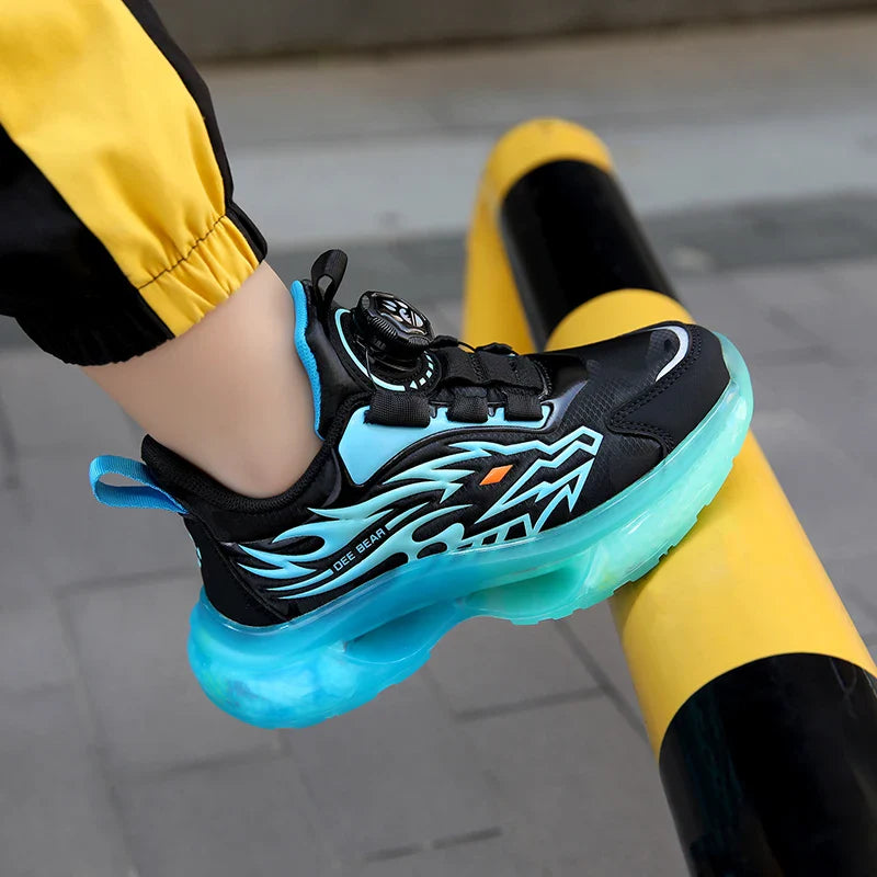 Boys leather lightweight winter sports shoes children's basketball running shoes spring and autumn new rubber soles