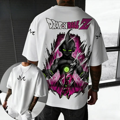 Anime Cotton T-shirt Summer New Majin Buu Co Branded Men's and Women's Trendy Loose Casual Short Sleeve Top