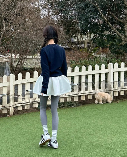 New Japanese Style Drawstring Casual Cute Girl Skirt 2025 Spring and Summer Sweet Ladies Elastic Waist Kawaii Short Skirt Women
