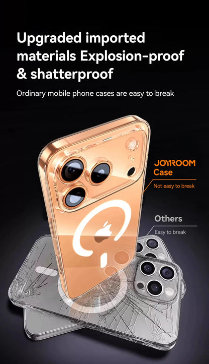 Joyroom for iPhone 17 pro Max Clear Case Compatible with Magsafe Anti-Yellow Magnetic Phone Hard Transparent Case for iPhone 17
