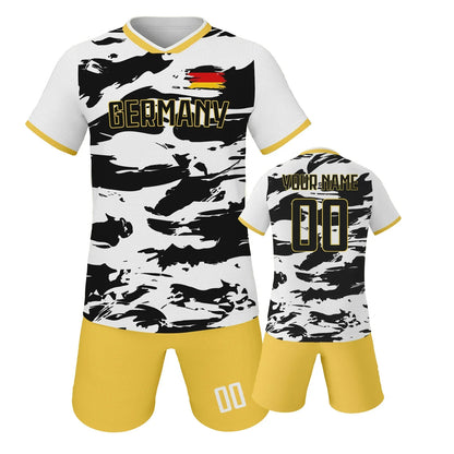 Custom Kids Soccer Jersey Germany Football Shirt with Personalized Name and Number School Team Club Training Jersey
