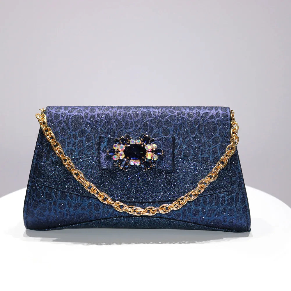 African Fashion Italian Shoes And Bag Sets For Evening Party With Stones Colorful Italian Handbags Match