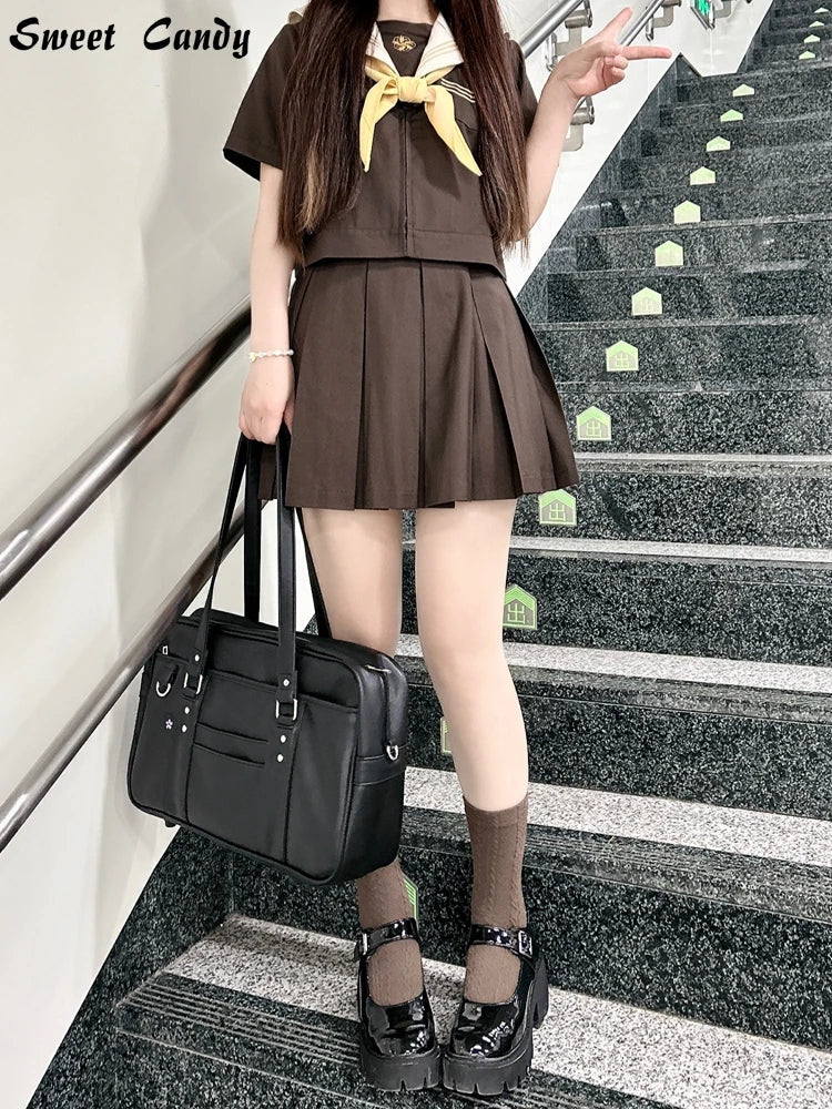 Briefcase high Students Bag Schoolbags Shoulder Bags14-16inch Laptop Bag's Messenger Bags Office HandbagPU Leather tote bag
