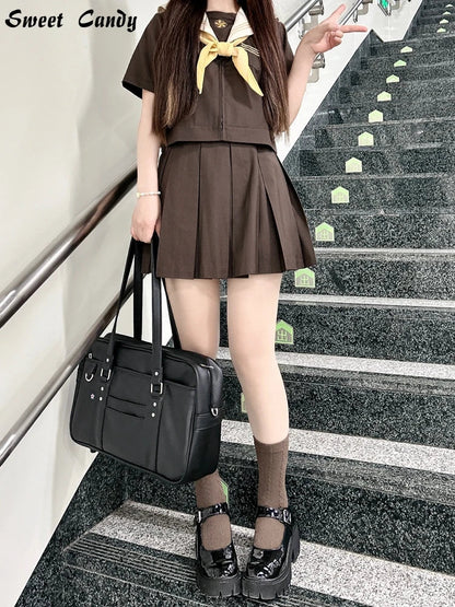 Briefcase high Students Bag Schoolbags Shoulder Bags14-16inch Laptop Bag's Messenger Bags Office HandbagPU Leather tote bag