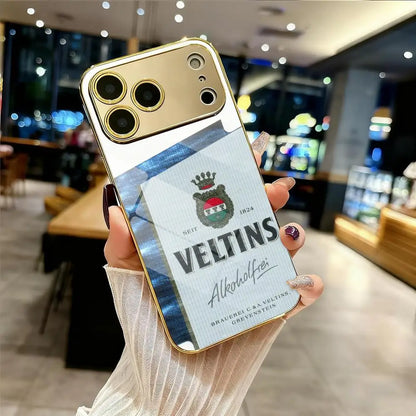 Phone Case For IPhone 17 16 15 14 13 12 Pro Max Plus Electroplated Metal Bumper Shockproof Case