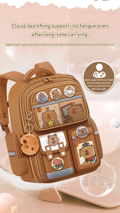 School Bag Waterproof Backpack Large Capacity Alleviate Burden Protecting Spine Widen Straps Backpack for Students Gift