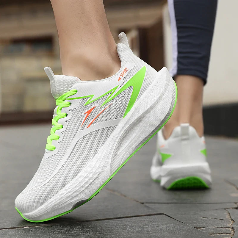 Men Sports Running Shoes Marathon Air Cushion Breathable Lightweight Comfortable Women Outdoor Athletic Sneakers Jogging Tenis