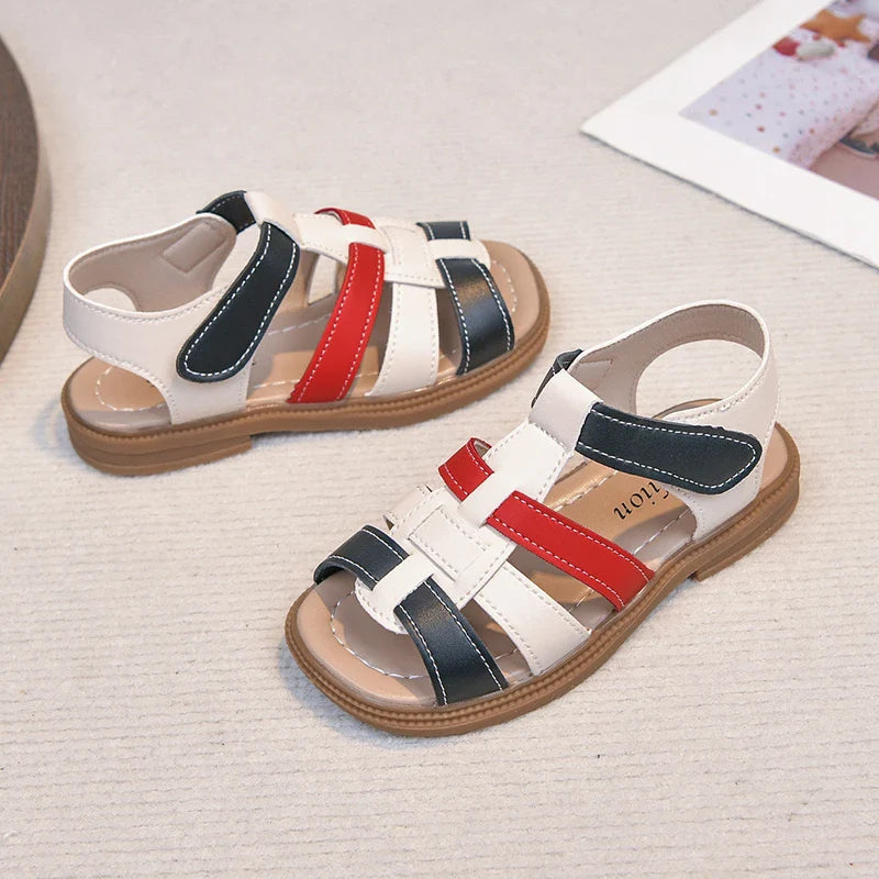 Kids Summer Sandals for Boys Girls Unisex Fashion Open Toes All Match Size 21-30 Children Beach Shoes Anti-skid Breathable Soft