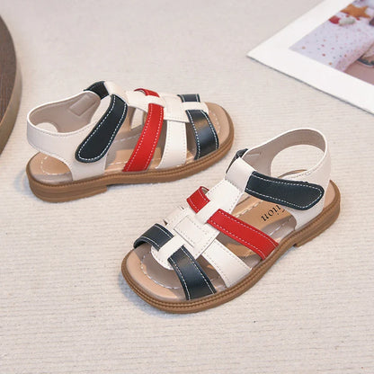 Kids Summer Sandals for Boys Girls Unisex Fashion Open Toes All Match Size 21-30 Children Beach Shoes Anti-skid Breathable Soft