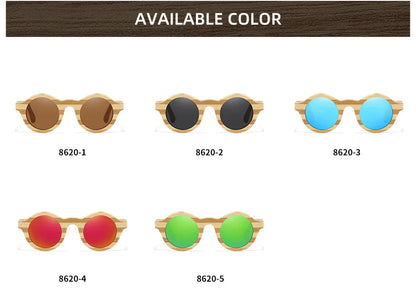 Natural Zebra Bamboo Wooden Aduit Sunglasses Handmade Polarized Glasses Mirror Coating Lenses Eyewear With Gift Box 8620C