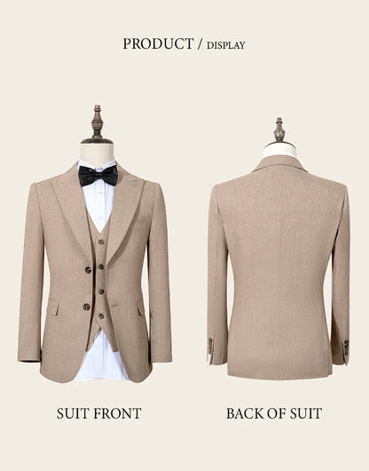 New 2 buttons on suit grey modern design mens office wear blazer coustime homme luxe Bead edge craftsmanship