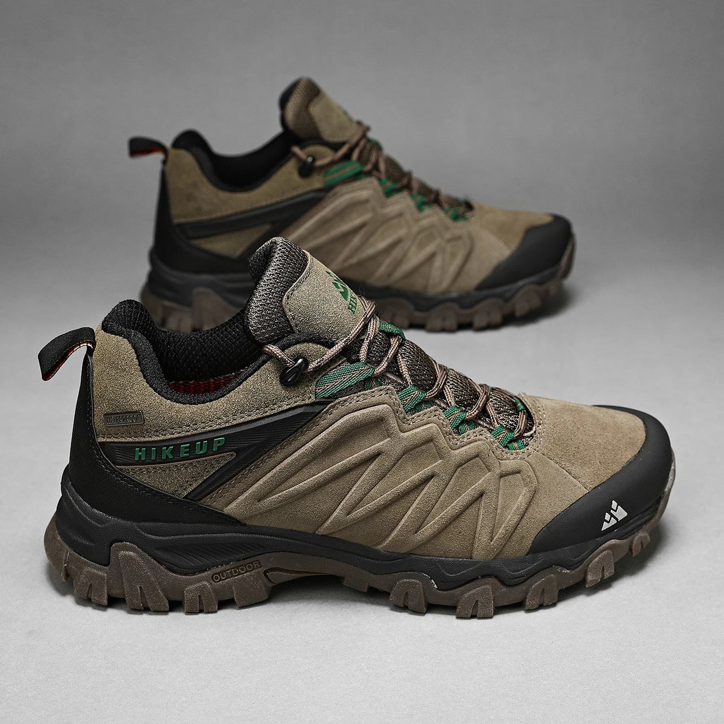 High Quality Leather Hiking Shoes Durable Outdoor Sport Men Trekking Leather Shoes Lace-Up Climbing Hunting Sneakers