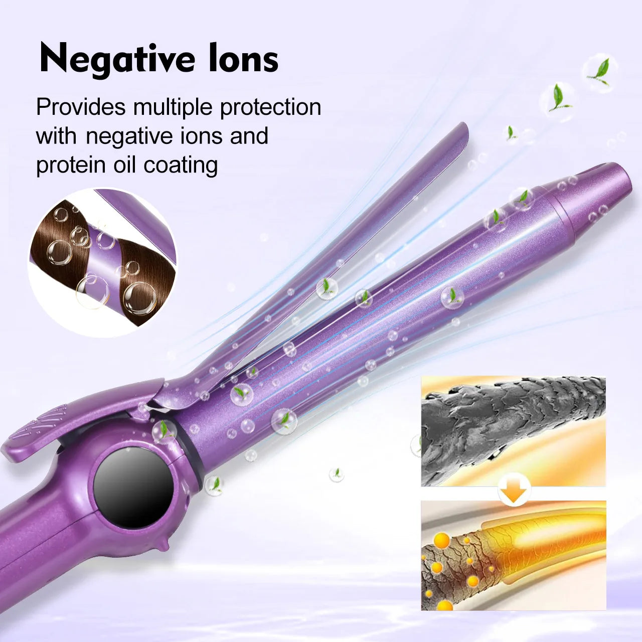 Electric Curling Iron for Women Portable Negative Hair Curler No Damage to Hair Convenient for Home Use