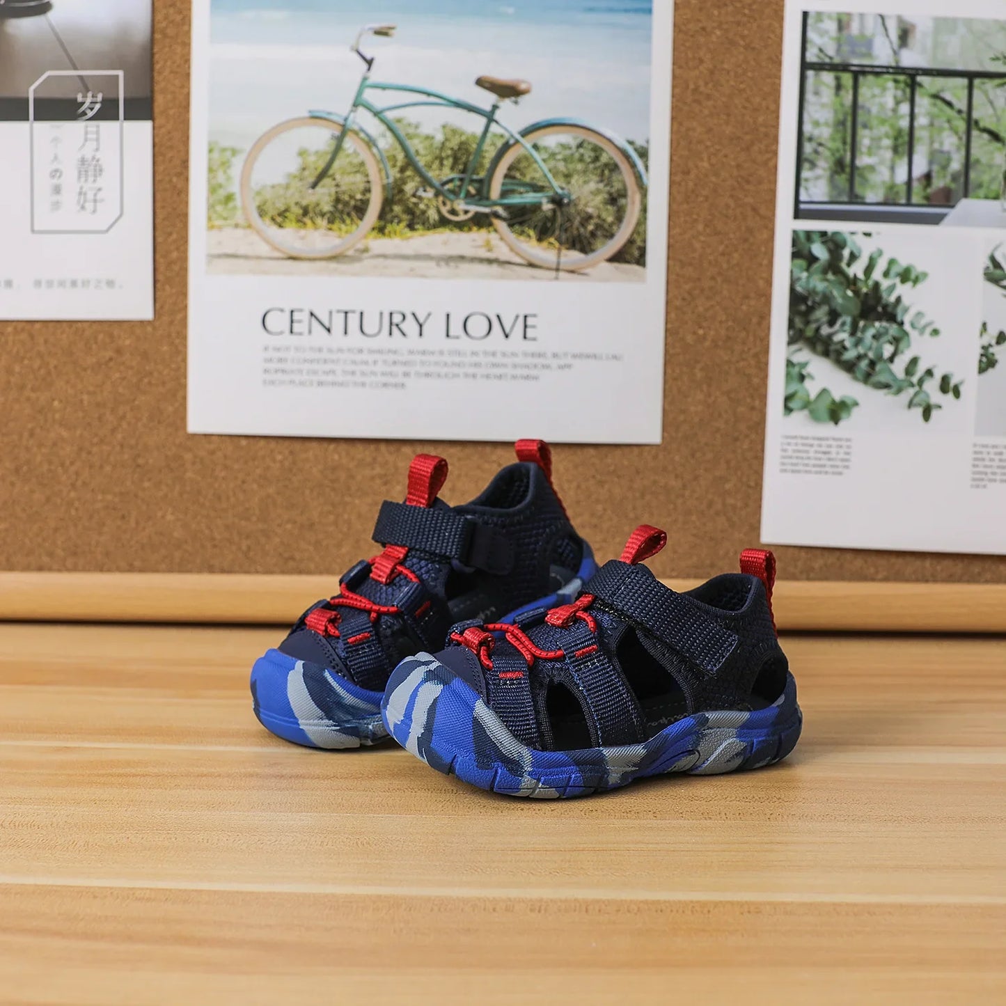 Baby Camouflage Sandals Boys Anti-kick Anti-slip Sport Sandals Girls Breathable Mesh Sandals