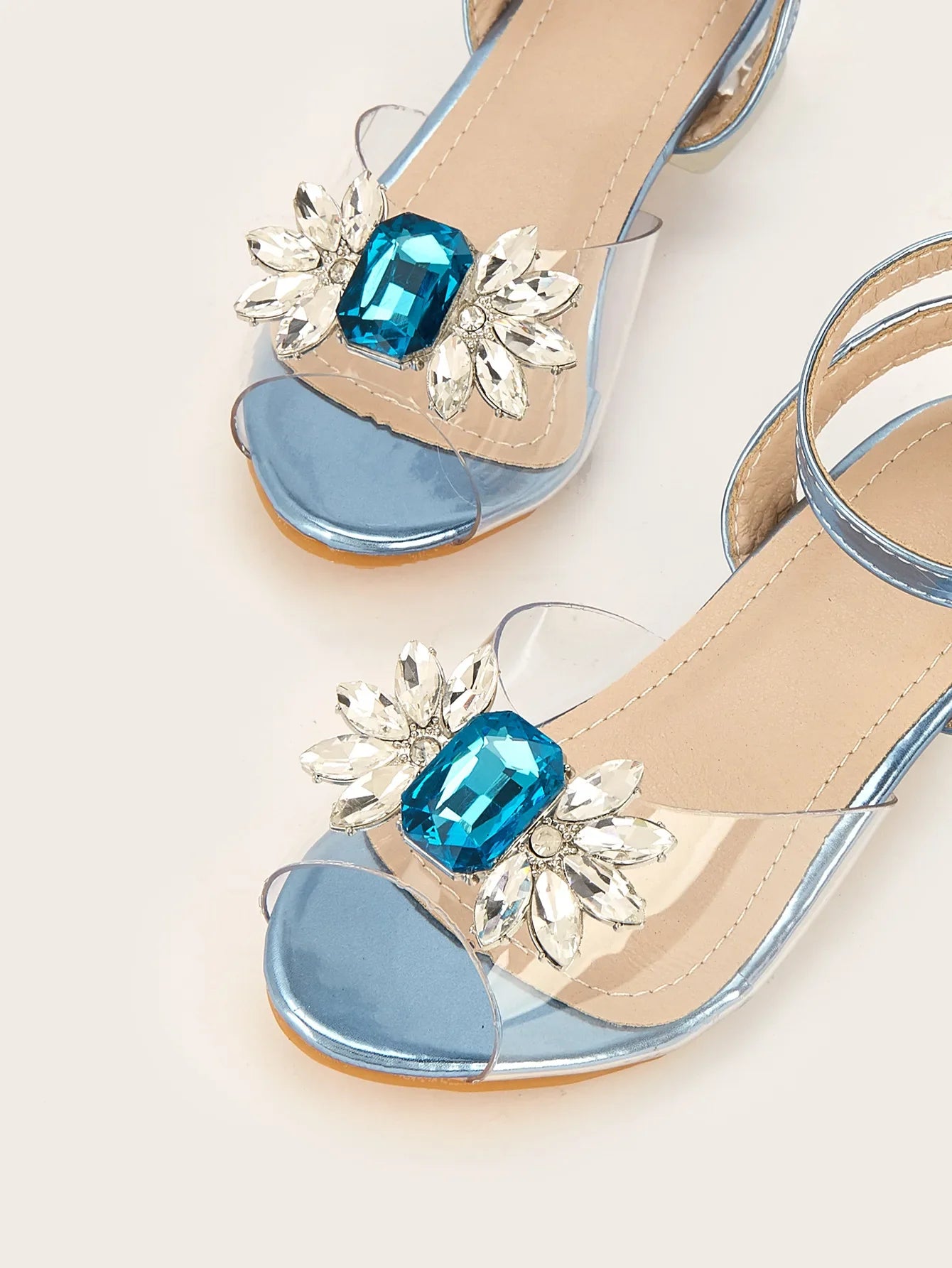 New Children's Shoes Crystal High Heels Girls' Baby Rhinestone Princess Shoes Fashion Transparent Kid's Sandals