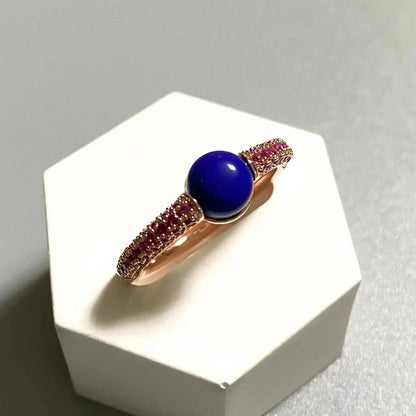 6mm Round Candy Style Ring for Women 33 Colors Purple Zircon Crystal Inlay Jewelry Birthday Gift