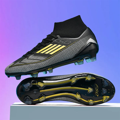 New Men Soccer Shoes Boys Breathable Sport Football Boots Outdoor Cleats Adult Long Spikes Training Non Slip Match Comfortable