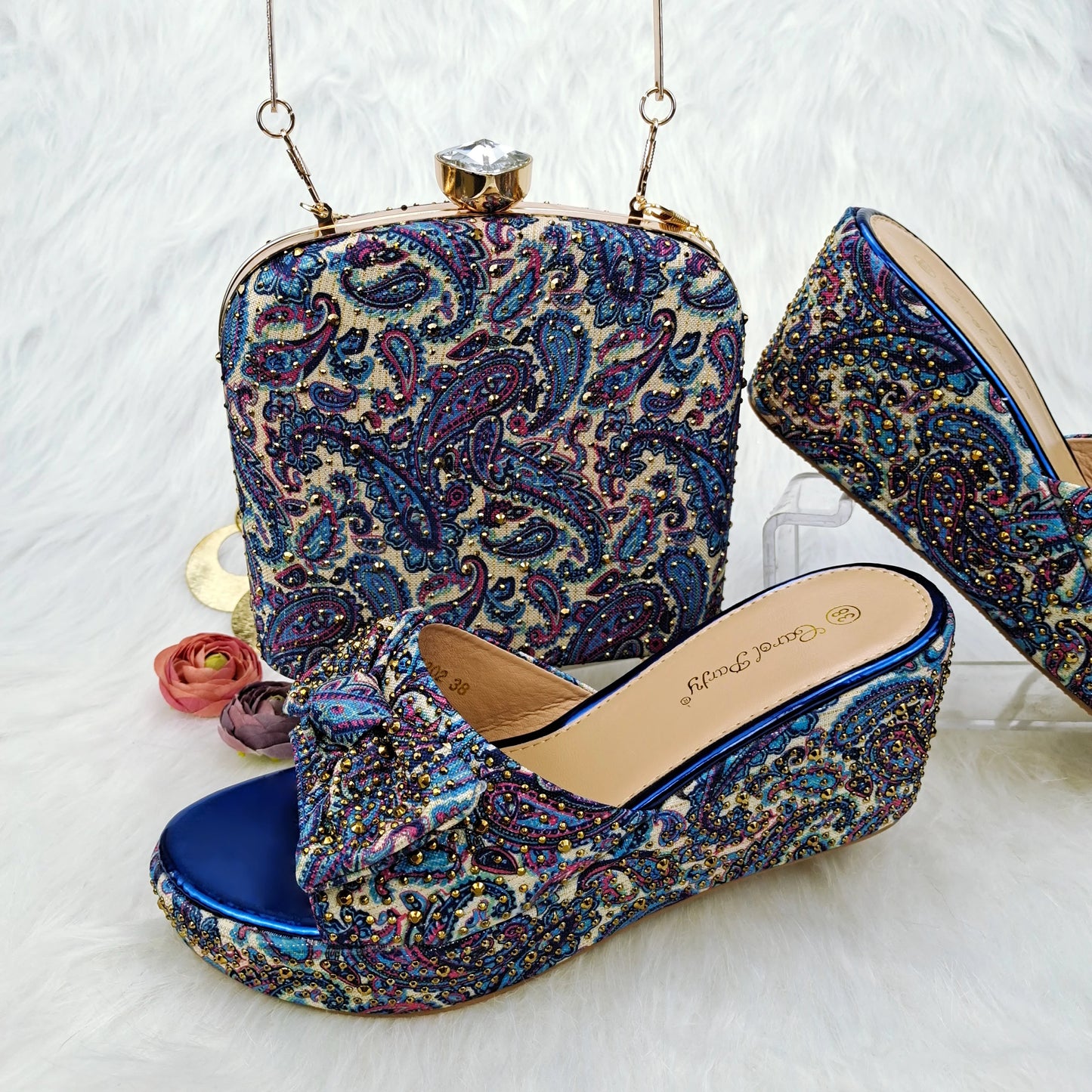 Italian Ladies Shoes and Bags Designer Shoes Women Luxury Shoes and Bag for Party In Women