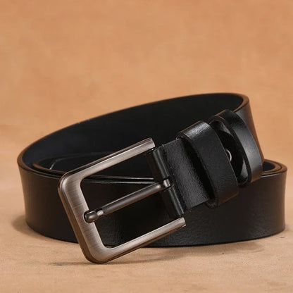 Men Genuine Leather Belts High Quality Pin Buckle Waist Straps Belt  for Men LONG Large 110 120 130 140 150 160 170cm Plus Size