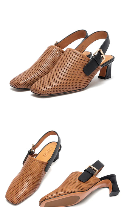 Sandals Women's High Heels Summer Cow Leather Comfortable Sandals Business girls