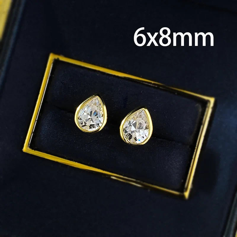 Classic Oval/Water drop Bubble Zircon Earrings for Women S925 Silver Plated 18k Gold Party Fine Jewelry Wholesale