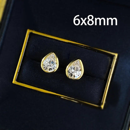 Classic Oval/Water drop Bubble Zircon Earrings for Women S925 Silver Plated 18k Gold Party Fine Jewelry Wholesale