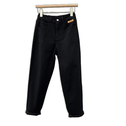 Casual High Waist Loose Fit Mom Jeans
