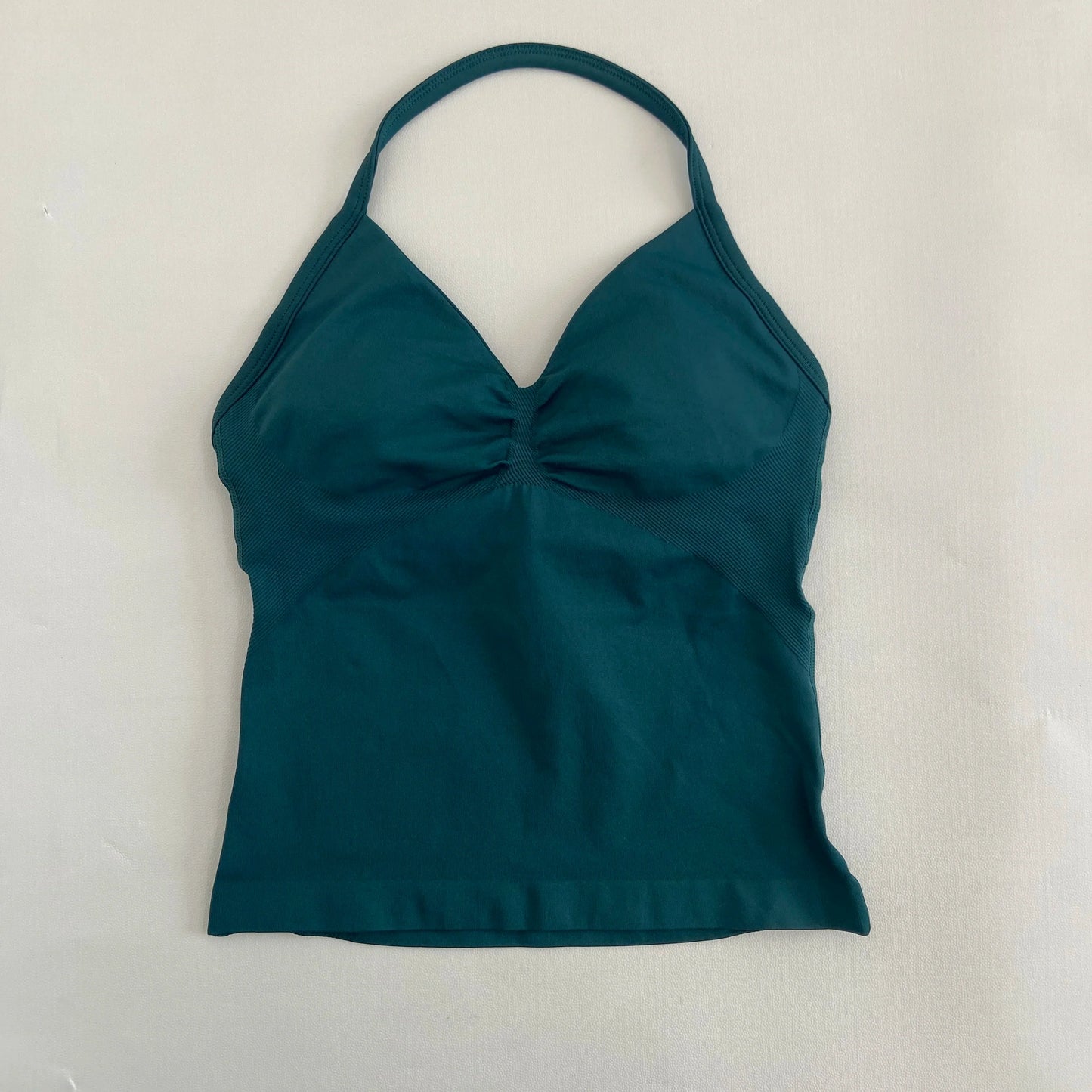 Yoga Longline Strappy Top Leggings Set Women's Backless Camisole Built-In bra Vest High-Waisted Hip Lift Gym Shorts Sports Set