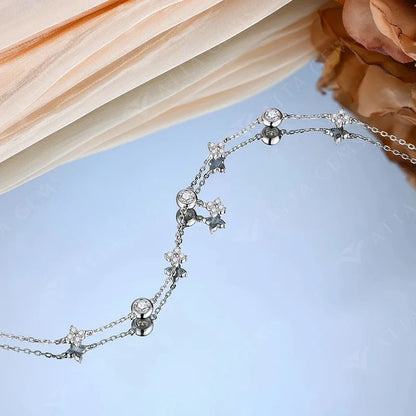 Classcial Moissanite Bracelet for Women 925 Sterling Silver Soild 18K 14K 10K Gold Pearl Bracelet for Party Anniversary