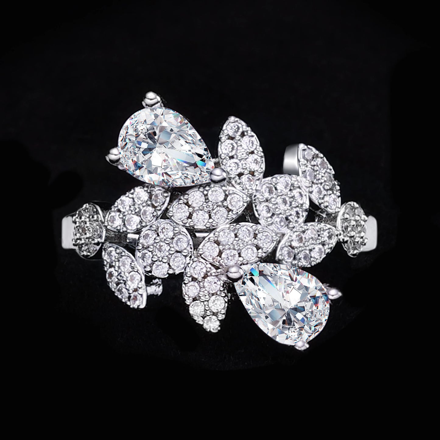 2024 Hot selling 4-piece Bride Wedding Jewelry Set with Cubic Zirconia Dubai Luxury Jewelry Set