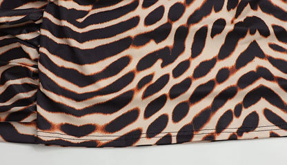 Prints Slash Neck Women Dresses Sleeveless Sheath Ribbon Fashion Party Outfits Sexy Club Bodycon Hip Wrap Female Robes