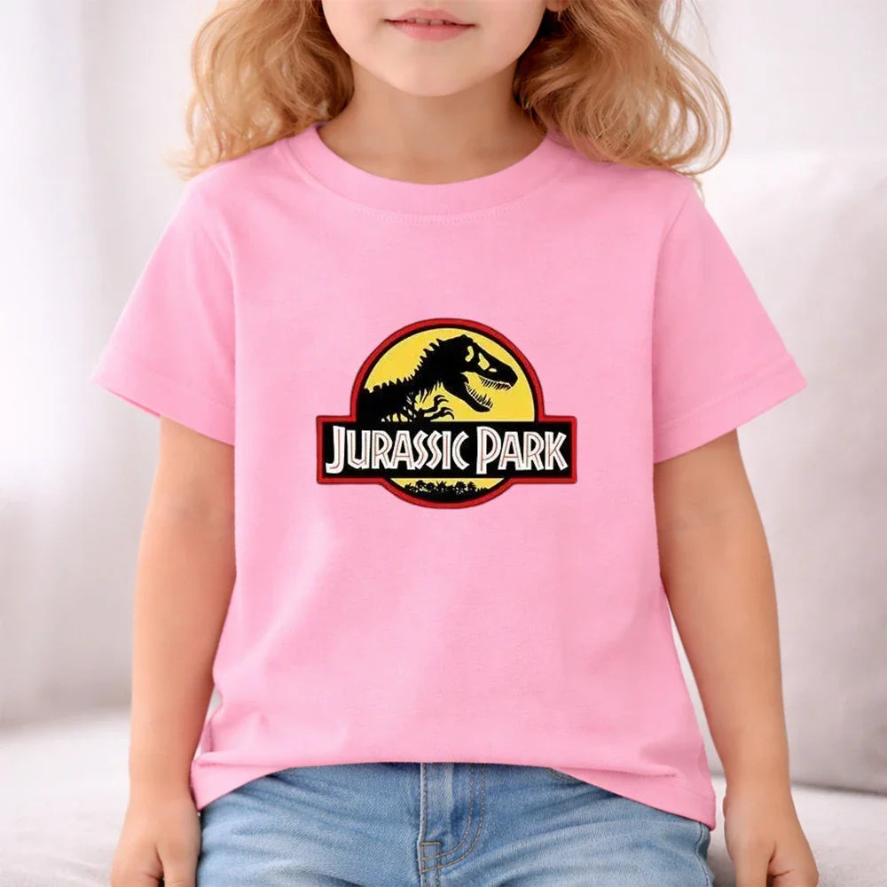 Children T-shirt+Shorts 2P Summer Clothing dinosaur Print Boy Girl Toddler 3-12Yrs Sports Short-Sleeved Casual Fashion Set