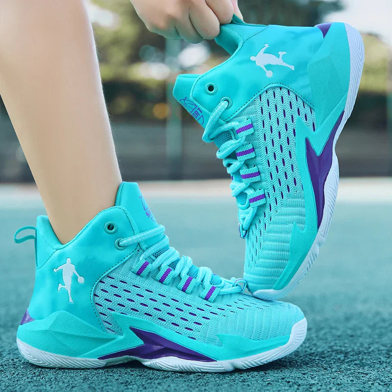 High Quality Children Casual Shoes Mesh Sneakers Comfortable Boy's Sport Shoes Fashion Cushioning Non-slip Kids Basketball Shoes