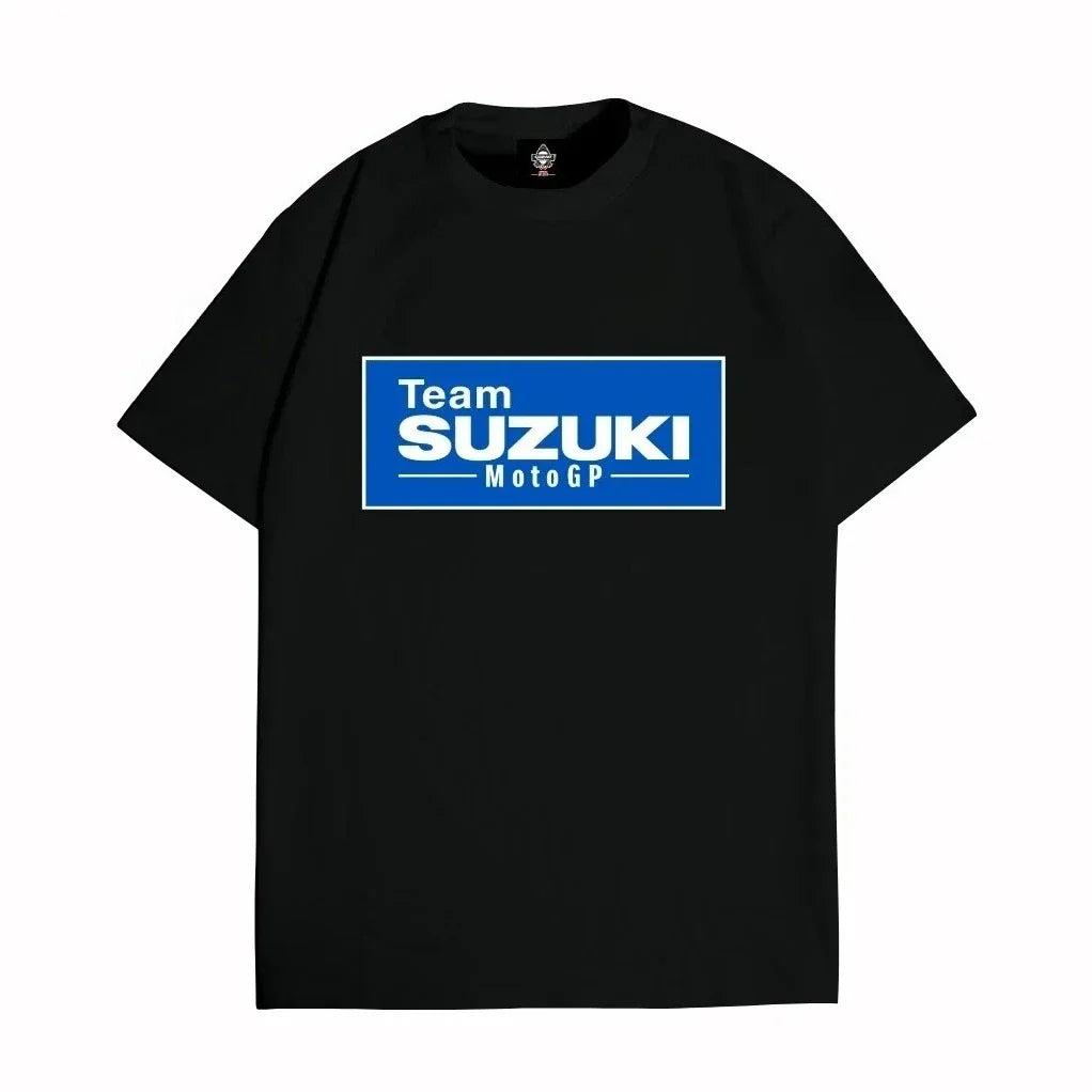 2026 Summer Bestseller Suzuki Racing Team 100% Cotton Trendy Men T-shirt Daily Outdoor Sports Casual Loose Street Short-sleeve